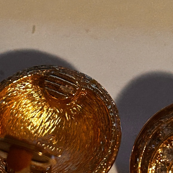 Neiman Marcus Gold Plated Chandelier Studded Earrings - Picture 4 of 6